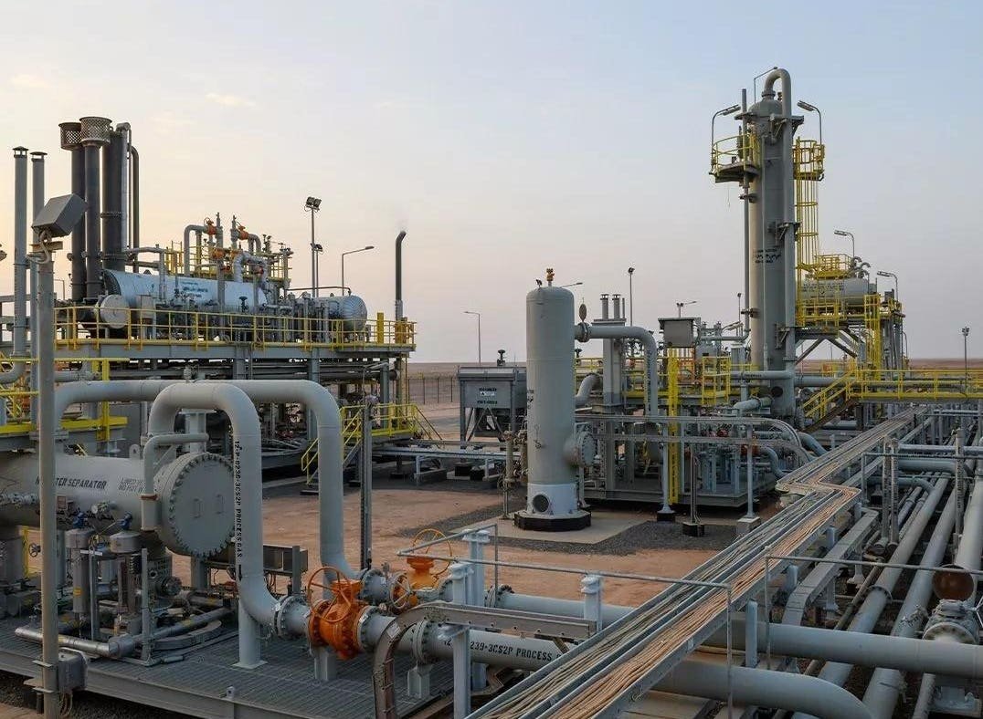 Production facilities at Saudi Aramco's Jafurah gas field.