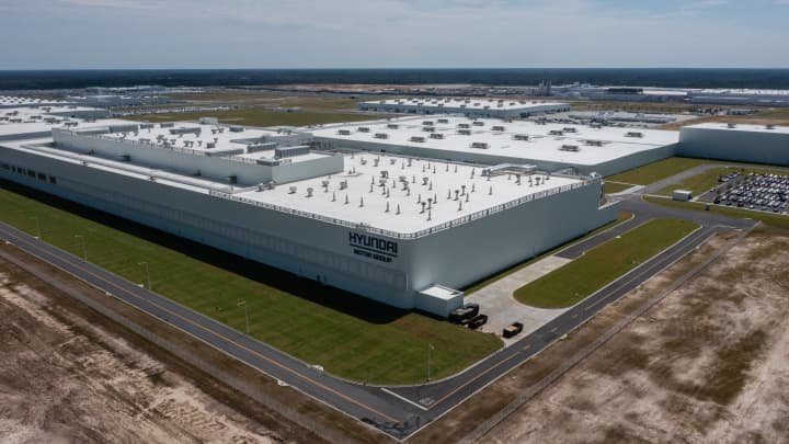 The Hyundai Metaplant is seen on Sept. 9, 2025, in Ellabell, Georgia.