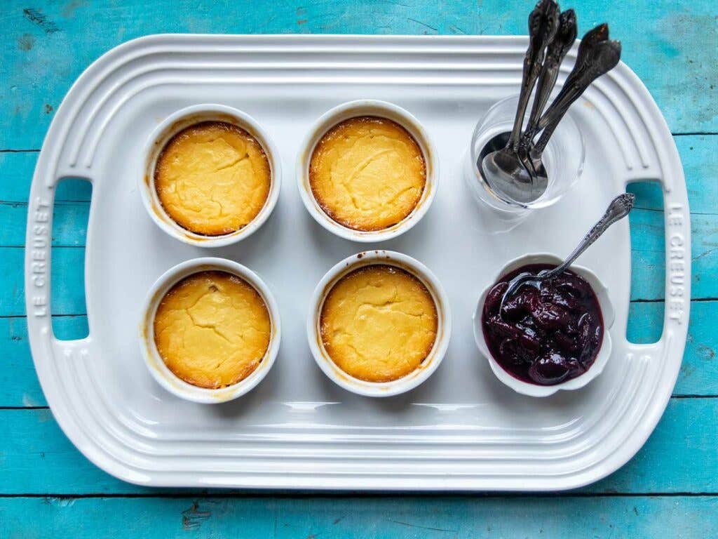 Baked Ricotta with Orange Blossom Sauce Baked Ricotta with Orange Blossom Sauce