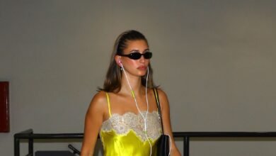 How to Wear the Lace Camisole Trend, According to Hailey Bieber