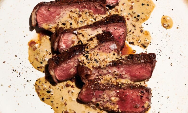 Strip Steak au Poivre Strip Steak au Poivre