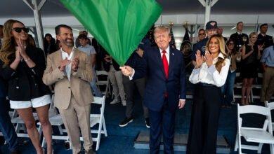 Race cars, Air Force One and one bald eagle