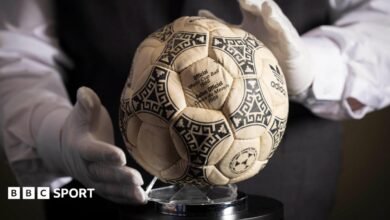 Diego Maradona’s ‘Hand of God’ football from 1986 World Cup win over England sells for £2.5m