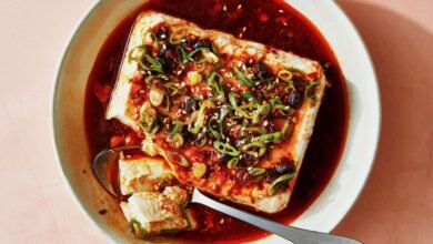 Cold Silken Tofu With Chili Crisp Dressing Cold Silken Tofu With Chili Crisp Dressing