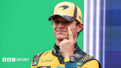 Dutch Grand Prix: Lando Norris beats George Russell to pole position at Zandvoort