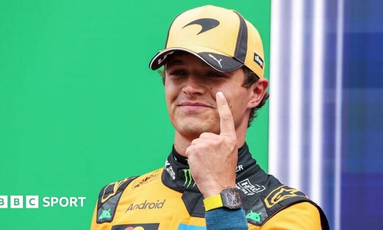 Dutch Grand Prix: Lando Norris beats George Russell to pole position at Zandvoort Dutch Grand Prix: Lando Norris beats George Russell to pole position at Zandvoort