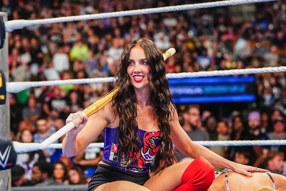 TORONTO, CANADA - AUGUST 21: Chelsea Green makes the save during SmackDown at Scotiabank Arena on August 21, 2026 in Toronto, Ontario. (Photo by Craig Melvin/WWE via Getty Images)