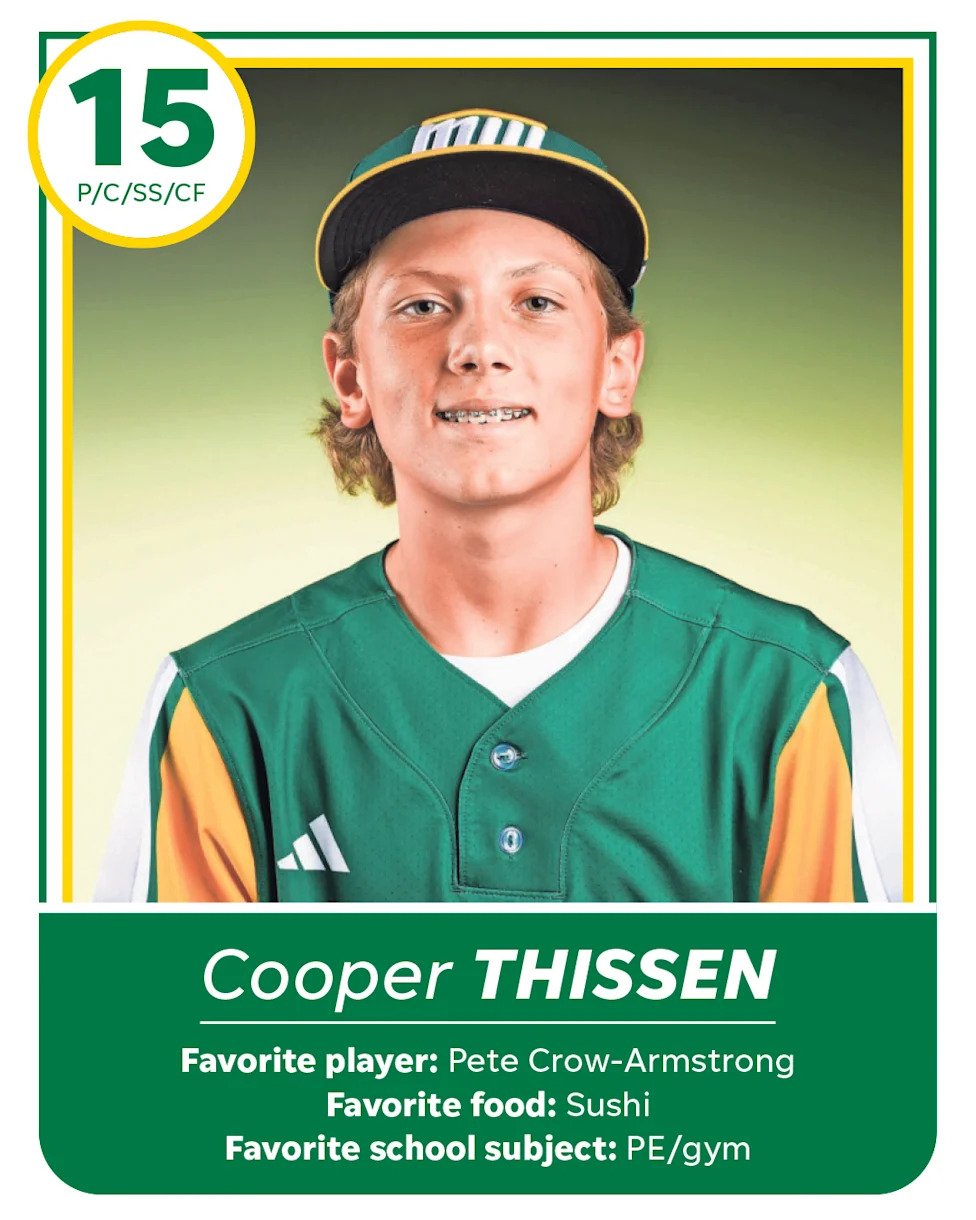 Cooper Thissen is a member of the Davenport Northwest Little League World Series team. (Photos provided by Little League Base
