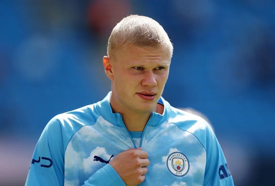 Erling Haaland unveils his new look (Getty)