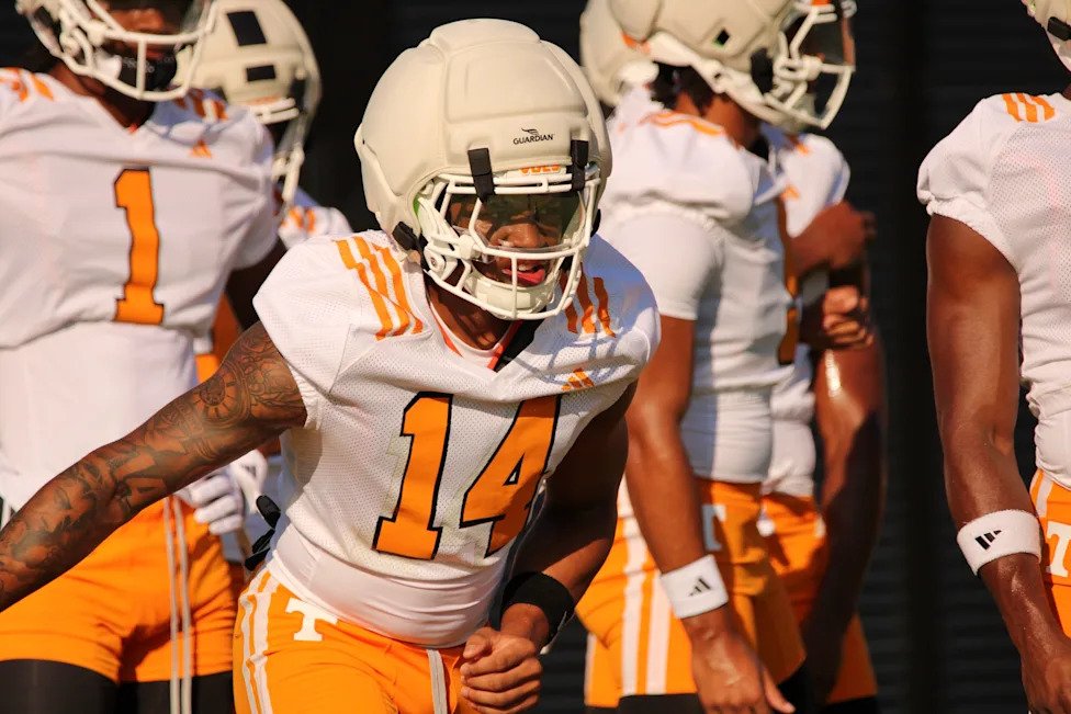 Braylon Staley. Tennessee Volunteers kick off fall training camp at Haslam Field in Knoxville, Tennessee on Aug. 5, 2026. (Da
