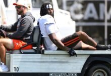 Browns lose DE Wright (Achilles) for season, add DE Barnett