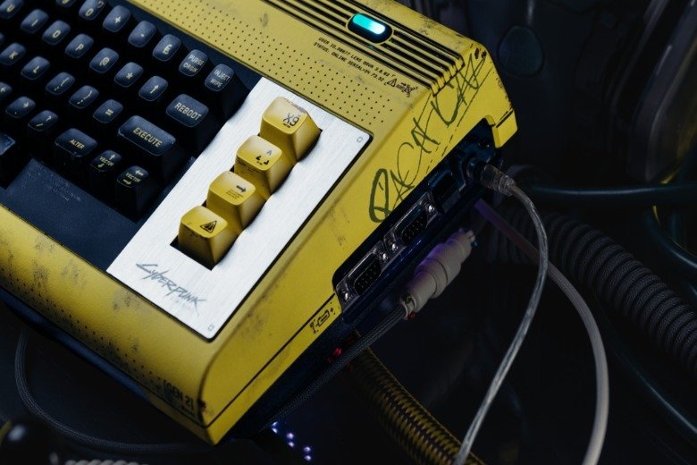 Check out this cool Cyberpunk 2077-edition Commodore 64