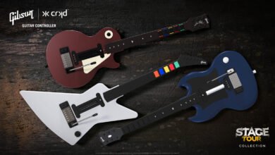 Here are three sick Gibson guitar controllers made for Stage Tour’s Dec. 10 release
