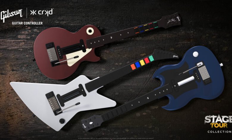 Here are three sick Gibson guitar controllers made for Stage Tour’s Dec. 10 release