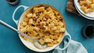 Rigatoni Carbonara With Pancetta Rigatoni Carbonara With Pancetta