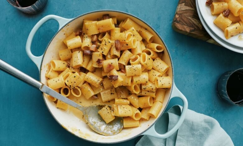 Rigatoni Carbonara With Pancetta