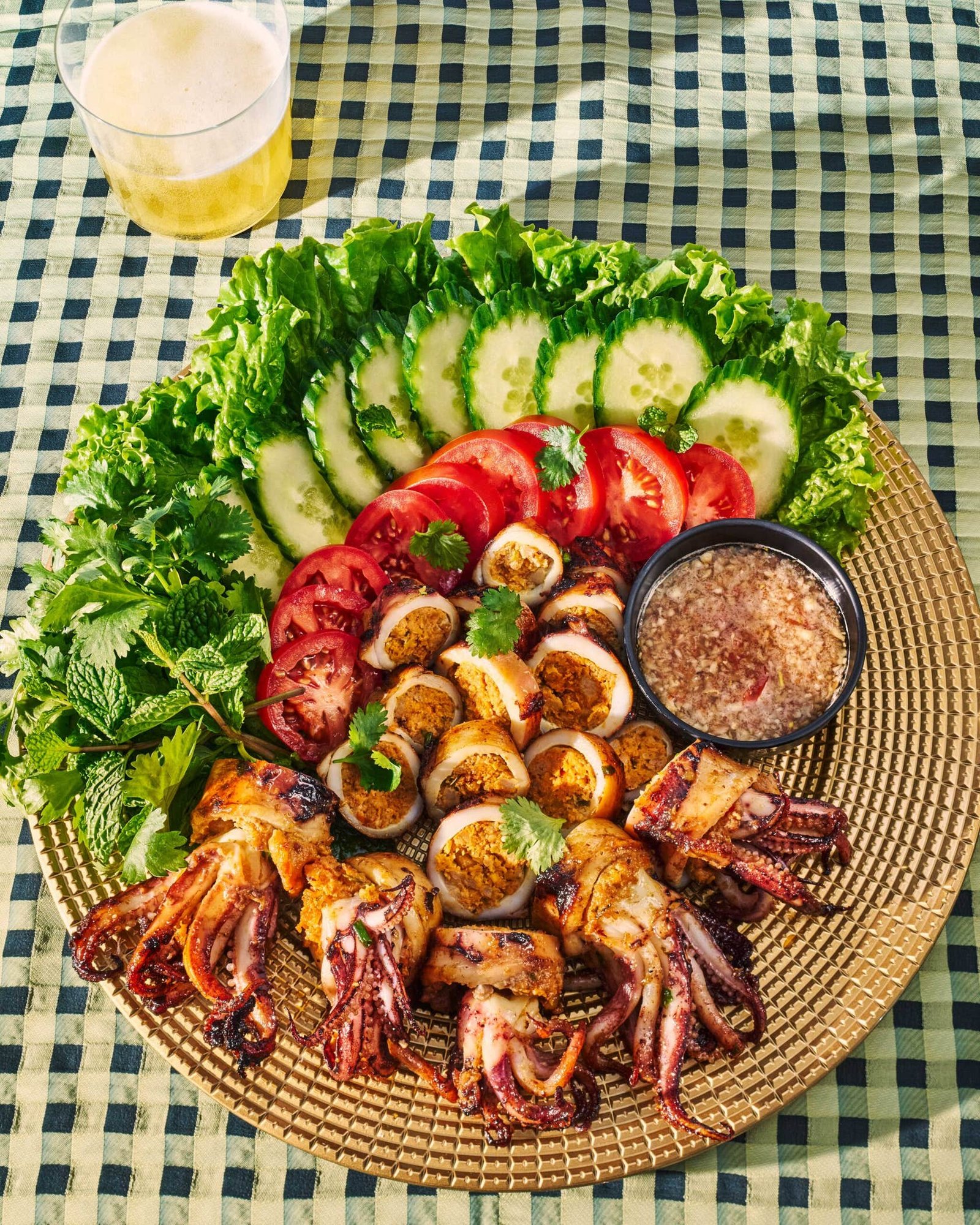 Grilled Squid Stuffed With Pork and Kroeung Grilled Squid Stuffed With Pork and Kroeung