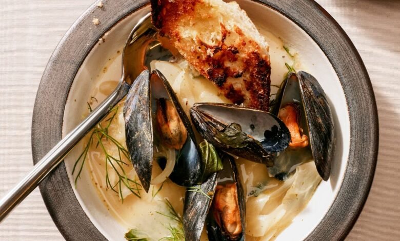 Mussels Dijonnaise Mussels Dijonnaise