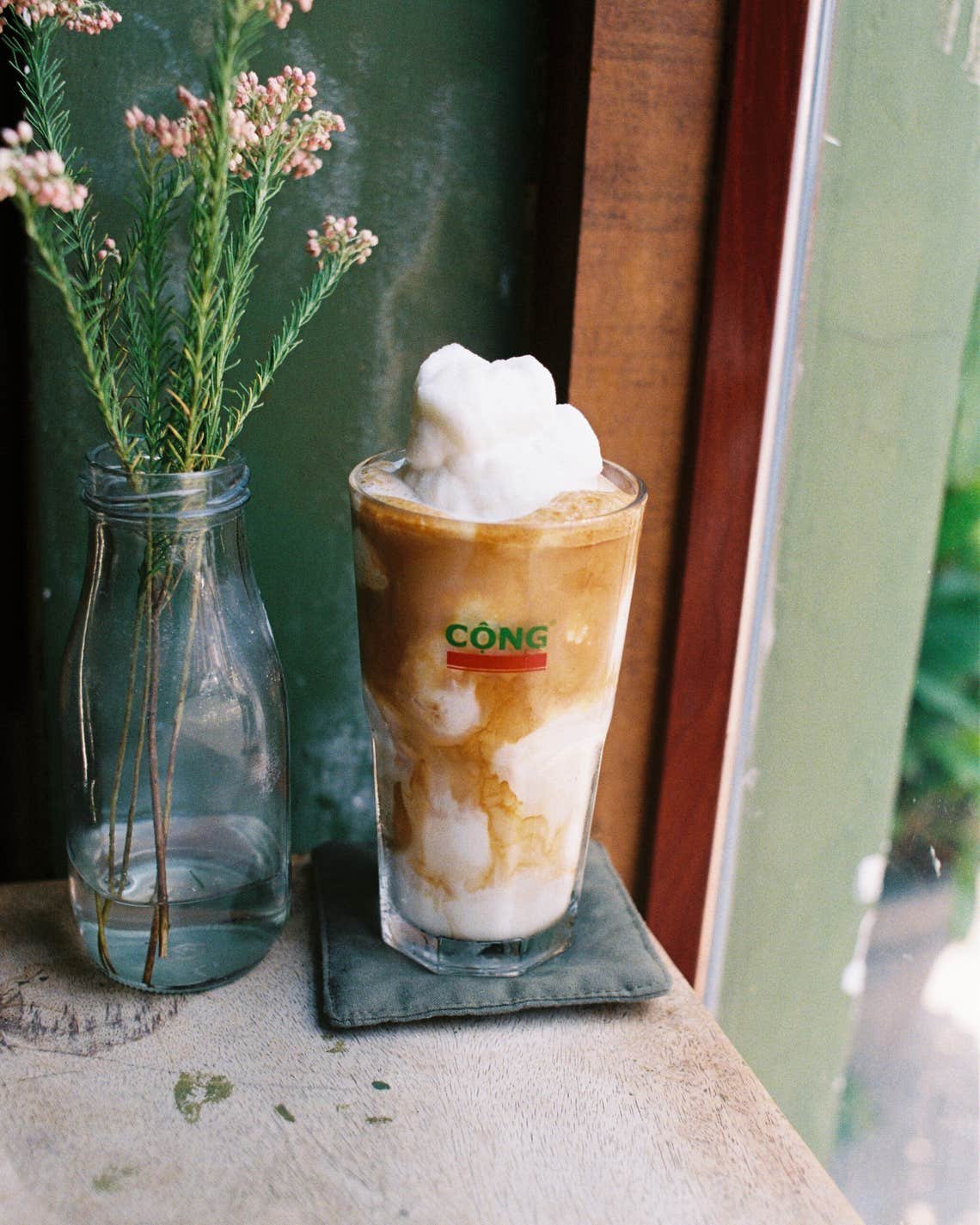 Cà phê cốt dừa (coconut coffee) at Cộng Cà Phê Cà phê cốt dừa (coconut coffee) at Cộng Cà Phê