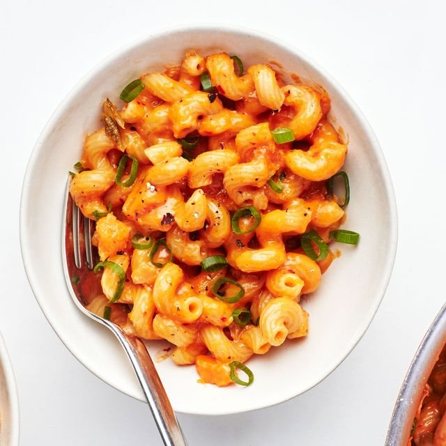 OnePot Kimchi and Squash Mac and Cheese recipe