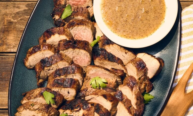 Grilled Pork Tenderloin With Jezebel Sauce Grilled Pork Tenderloin With Jezebel Sauce