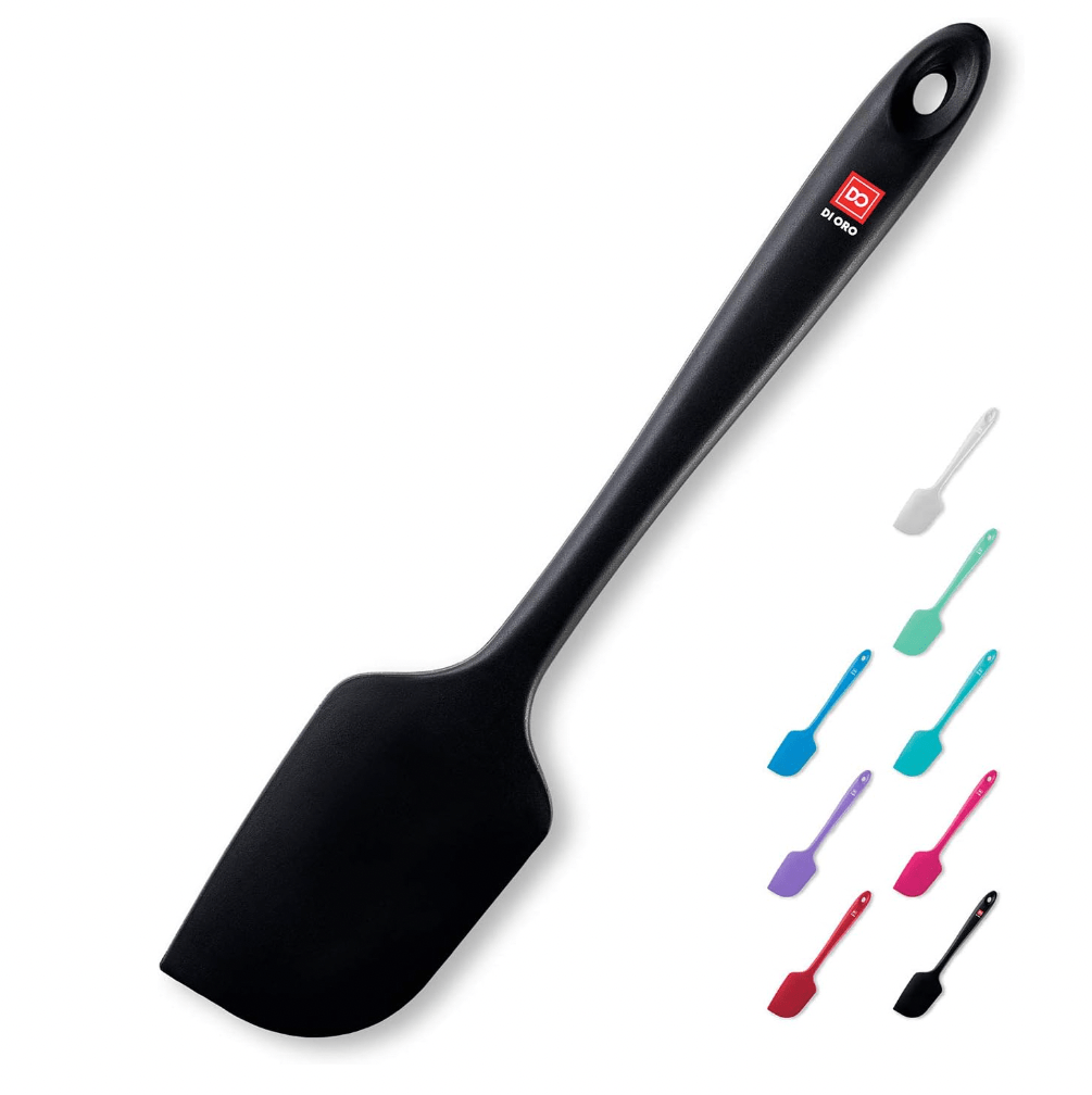 black silicone spatula.