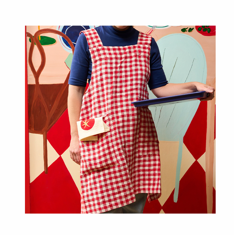 Big Night Gingham Smock Apron
