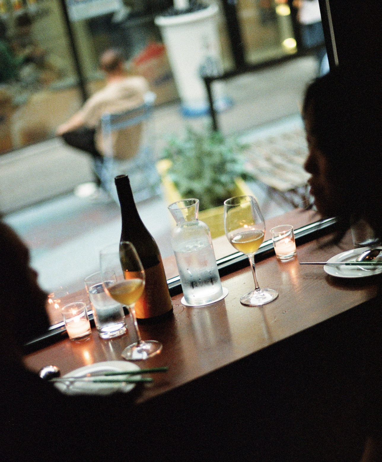 A duo of diners at Lei in New York City. Credit: Cynthia Liu Leiwine