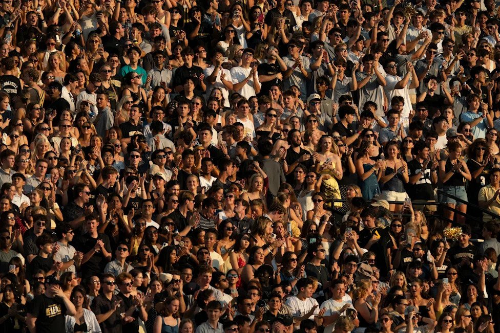 Vanderbilt students gather for their game against Austin Peay during their game at FirstBank Stadium at Vanderbilt University