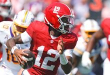 ‘Sky’s the limit’ for Alabama QB Russell after strong debut