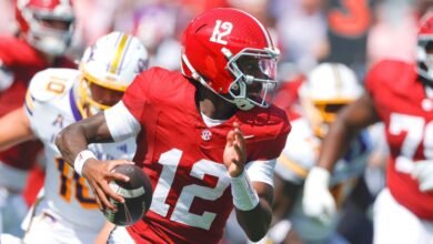 ‘Sky’s the limit’ for Alabama QB Russell after strong debut