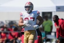 49ers’ Nick Bosa practices fully for first time since ACL injury