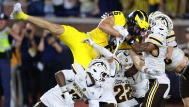 Michigan stuns Western Michigan on Hail Mary after clock controversy Michigan stuns Western Michigan on Hail Mary after clock controversy