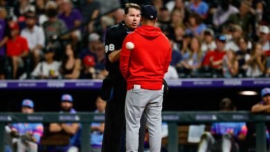 Cards, Rockies tilt caps in protest against ump, ‘power Cards, Rockies tilt caps in protest against ump, ‘power