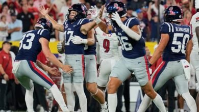 Lucas Carneiro’s 48-yard FG leads Ole Miss past No. 24 Louisville