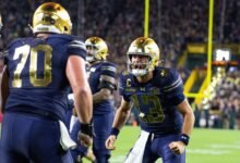 CJ Carr, Notre Dame pull away, beat Wisconsin in opener