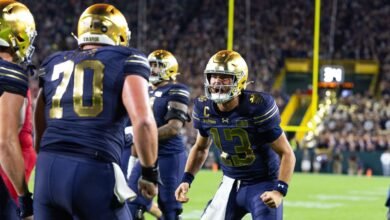 CJ Carr, Notre Dame pull away, beat Wisconsin in opener