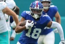Giants release WR Darius Slayton, team’s longest