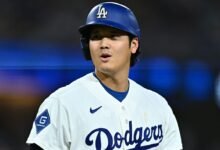 Dodgers’ Shohei Ohtani out of lineup again with biceps, neck issues