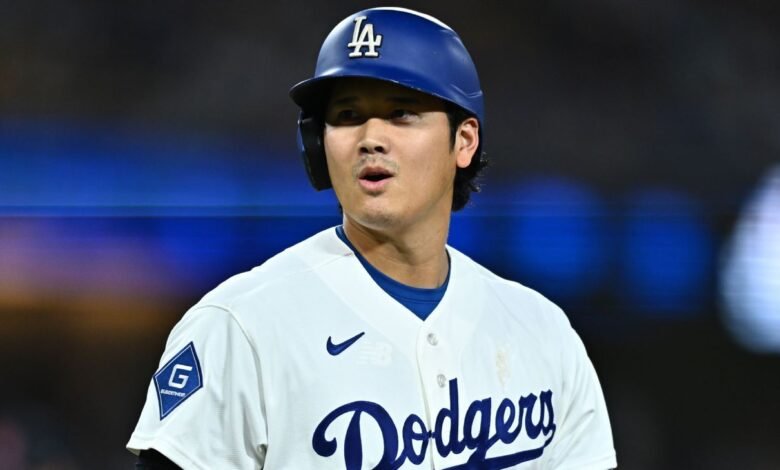 Dodgers’ Shohei Ohtani out of lineup again with biceps, neck issues