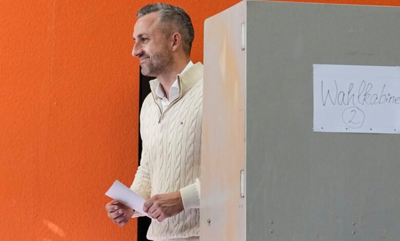 German exit polls suggest far-right party has big lead in regional election