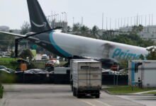 ‘Multiple patients’ after Amazon cargo plane crashes at Miami airport