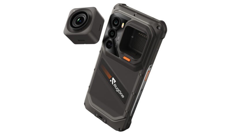 This rugged smartphone’s camera is a removable action cam