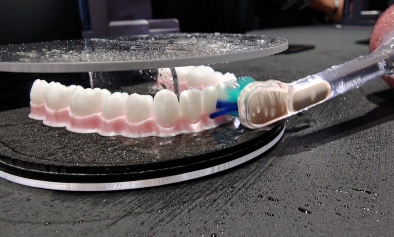 I flossed fake teeth with Dyson’s tech-riddled CameraJet toothbrush I flossed fake teeth with Dyson’s tech-riddled CameraJet toothbrush