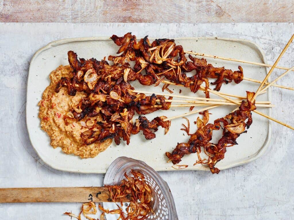 Oyster Mushroom Satay Indonesian Sate Jamur Oyster Mushroom Satay Indonesian Sate Jamur