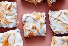 Toasted Meringue Hazelnut Blondies