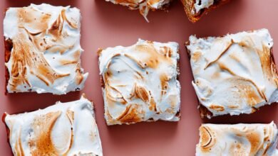 Toasted Meringue Hazelnut Blondies