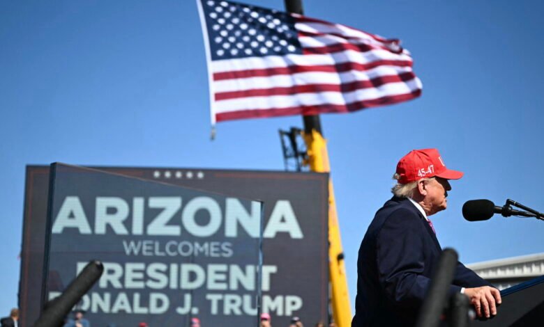 Trump promised a swing district blitz. He will quite a lot of very pink states