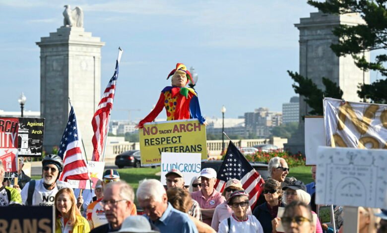 As Trump’s proposed arch looms over D.C., protesters pin their hopes on the midterms As Trump’s proposed arch looms over D.C., protesters pin their hopes on the midterms