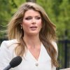 Lindsey Halligan pictured outside of the White House in August.